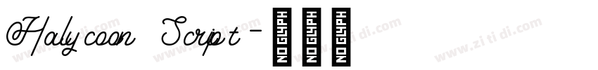 Halycoon Script字体转换